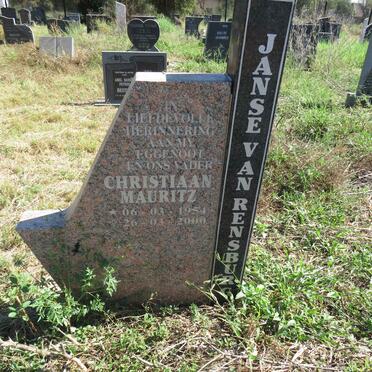 RENSBURG Christiaan Mauritz, Janse van 1954-2000
