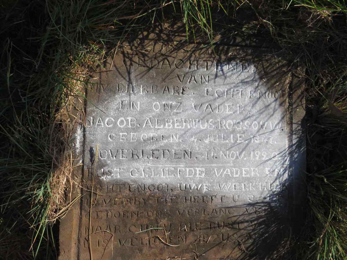 ROSSOUW Jacob Albertus 187?-1920