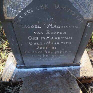ROOYEN Maggel Magrietha, van 1951-1951