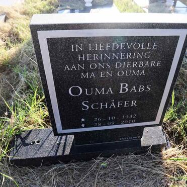 SCHAFER Babs 1932-2010