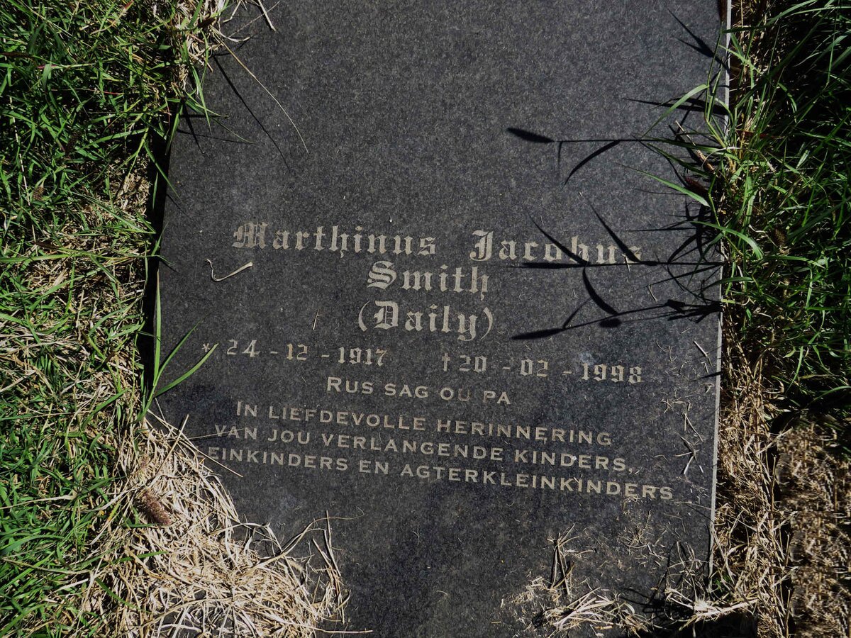 SMITH Marthinus Jacobus 1917-1998