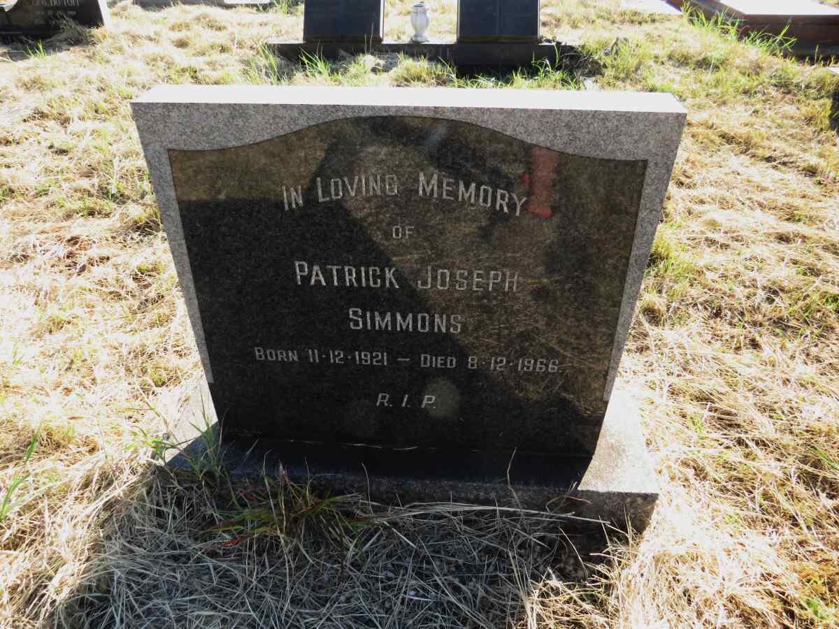 SIMMONS Patrick Joseph 1921-1966