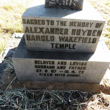 TEMPLE Alexander Royden Harold Wakefield 1907-1973