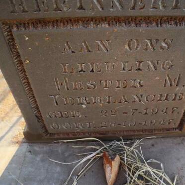 TERBLANCHE Hester M. 1947-1947