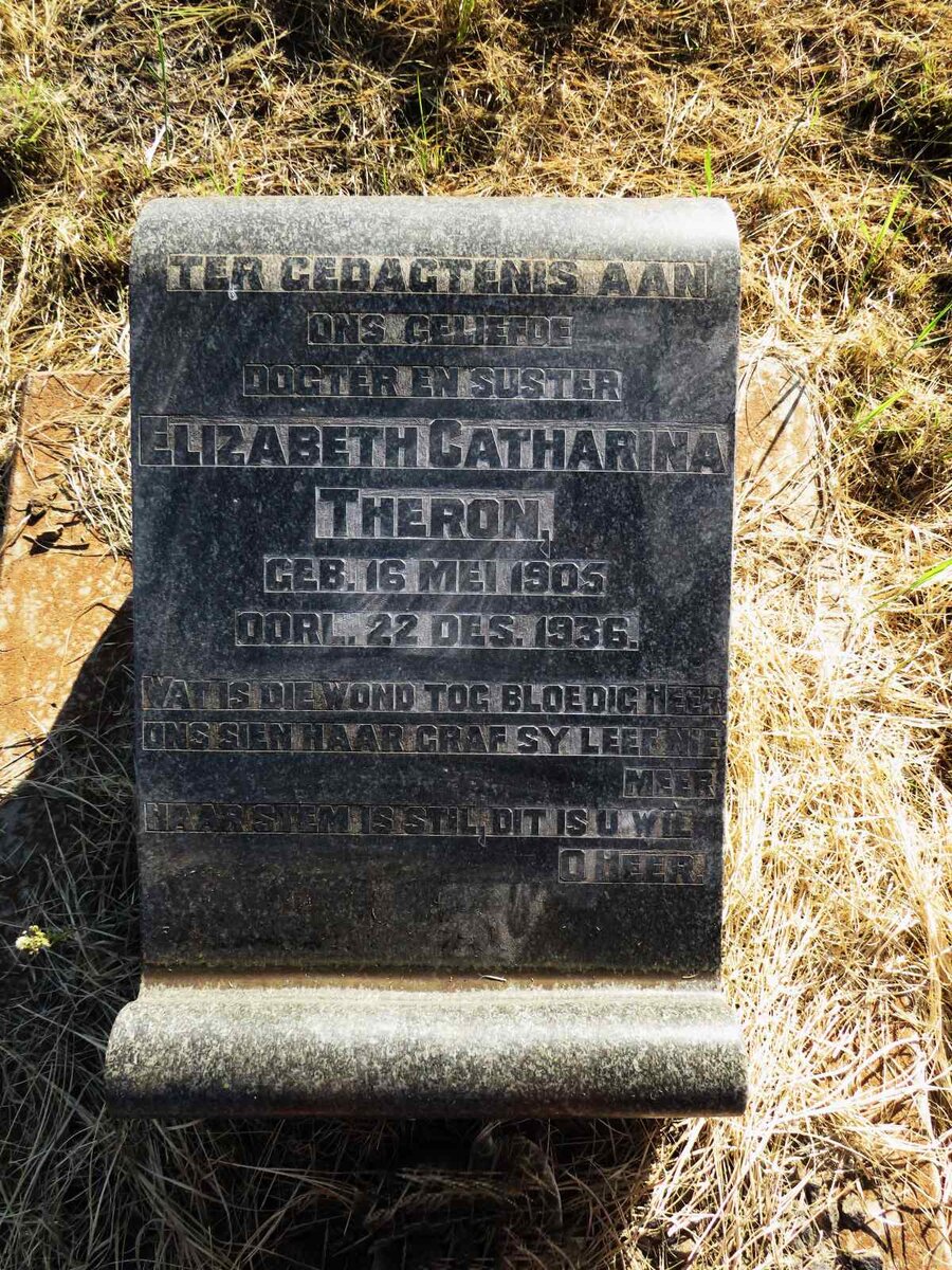 THERON Elizabeth Catharina 1905-1936