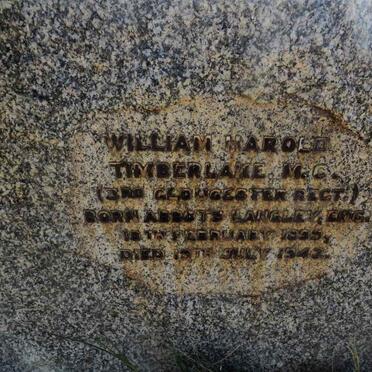 TIMBERLAKE William Harold 1895-1942