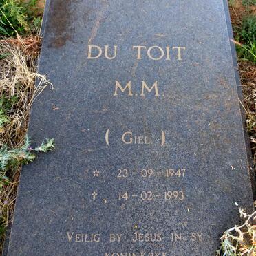 TOIT M.M., du 1947-1993