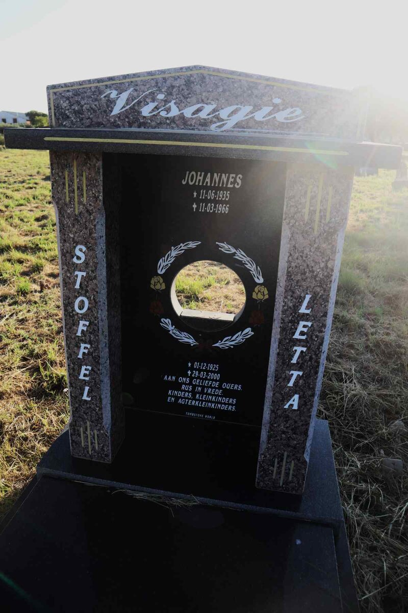 VISAGIE Johannes 1935-1966 & Letta 1925-2000