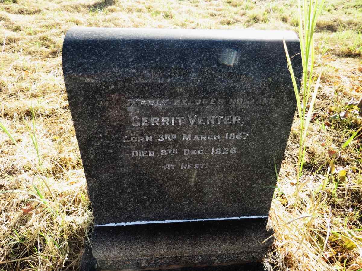 VENTER Gerrit 1867-1926