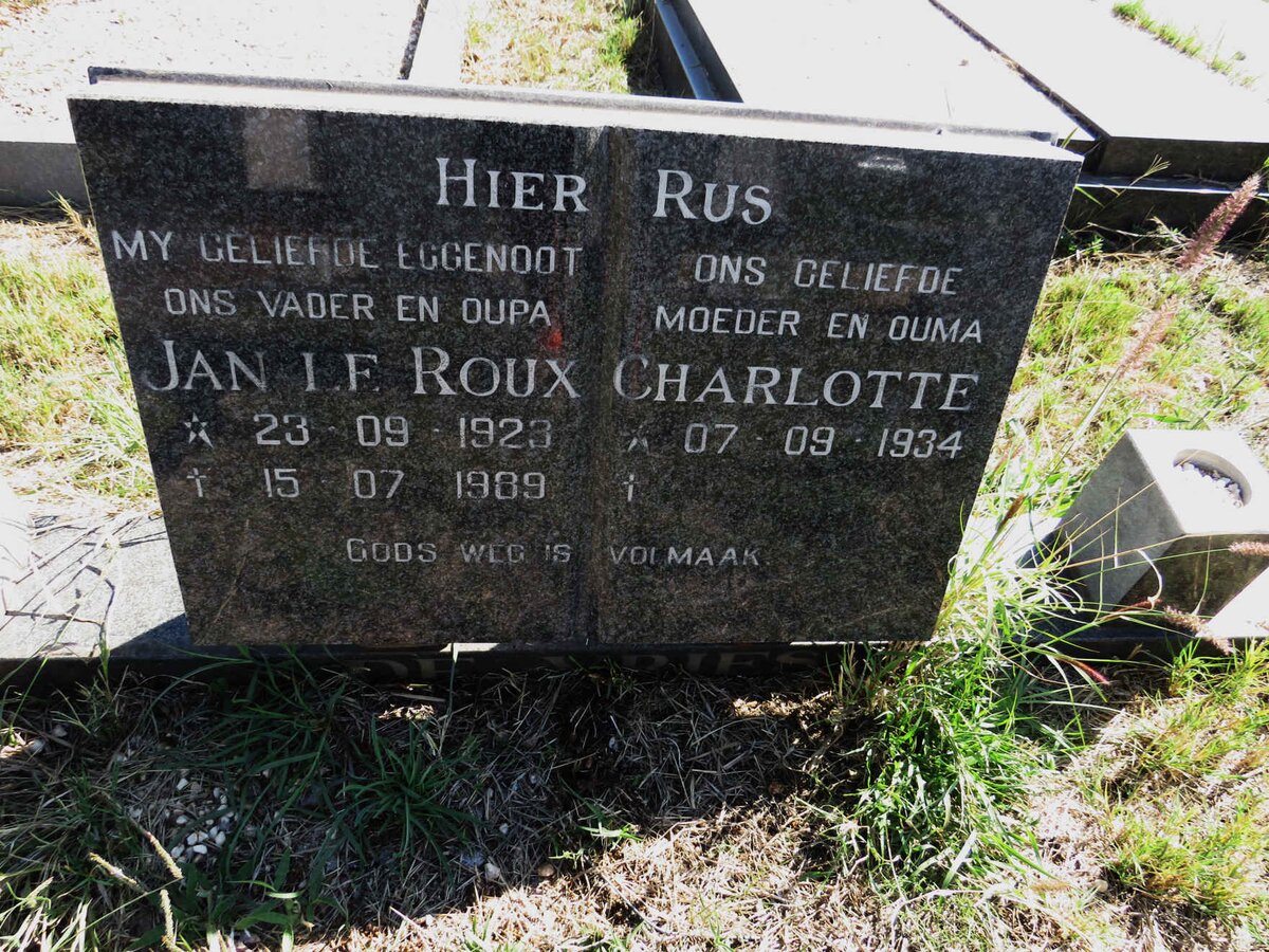 VRIES Jan le Roux, de 1923-1989 & Charlotte 1934- 
