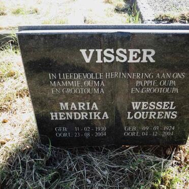 VISSER Wessel Lourens 1924-2004 & Maria Hendrika 1930-2004