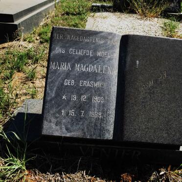 VENTER Maria Magdalena nee ERASMUS 1903-1989