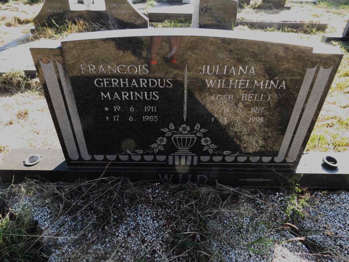 WIID Francois Gerhardus Marinus 1911-1985 & Juliana Wilhelmina BELL 1917-1995
