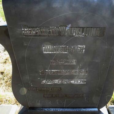 WINTERBACH Elizabeth Wilhelmina nee SMIT 1870-1936