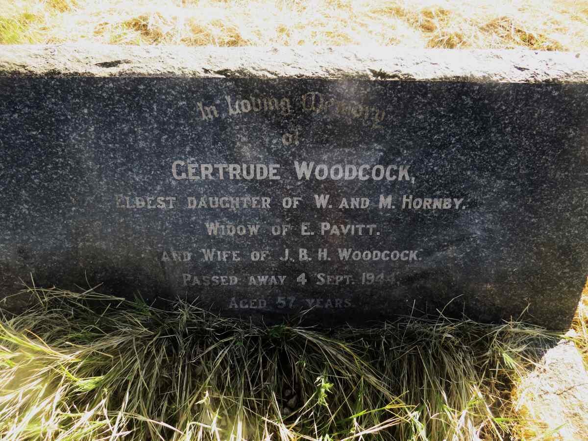 WOODCOCK Gertrude formerly PAVITT nee HORNBY -1944
