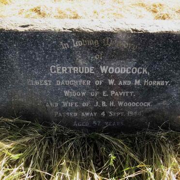 WOODCOCK Gertrude formerly PAVITT nee HORNBY -1944