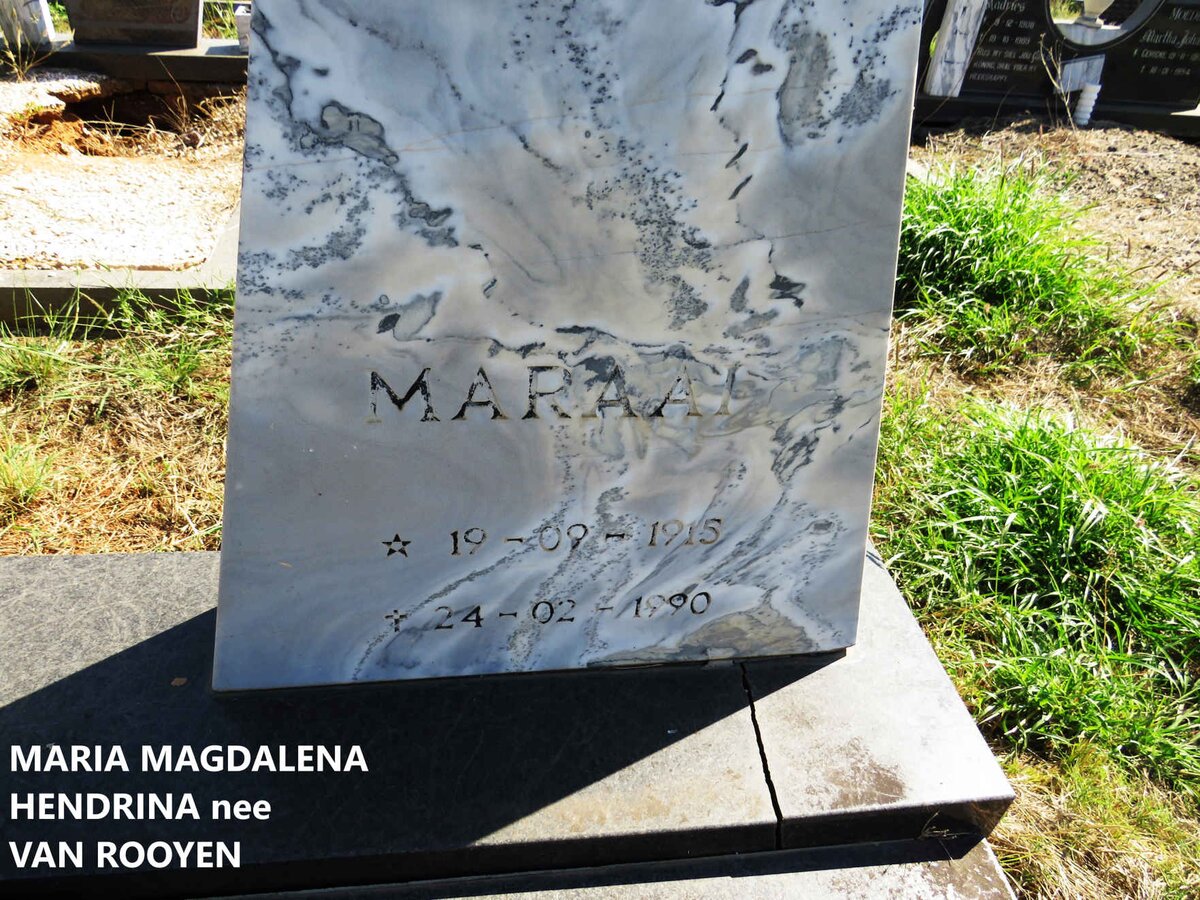 WENTZEL Ruben 1912-2000 & Maria Magdalena Hendrina nee VAN ROOYEN 1915-1990_3