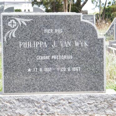 WYK Philippa J., van nee PRETORIUS 1912-1967
