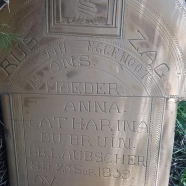 BRUIN Anna Catharina, du nee LAUBSCHER 1859 -