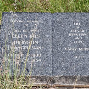 JOHNSON Ellen Iris nee COLEMAN 1908-1954