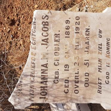 JACOBS Johanna M. nee GROBLER 1869-1920