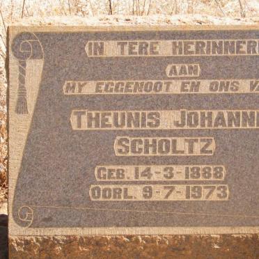 SCHOLTZ Theunis Johannes 1888-1973