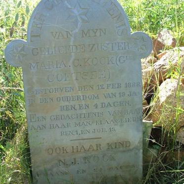 KOCK Maria nee COETSEE -1888 :: KOCK N.J. 