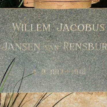 RENSBURG Willem Jacobus, Jansen van -191?