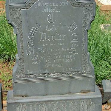 DEYSEL Susanna C. nee VENTER 1863-1940