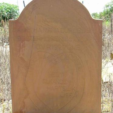 PLESSIS Janetha Maria, du nee ETERHUISEN 1852-1927