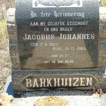 BARKHUIZEN Jacobus Johannes 1923-1965