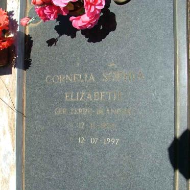 OOSTHUIZEN Stefan Johannes 1918-1992 &amp; Cornelia Sophia Elizabeth nee TERREBLANCHE1929 -1997
