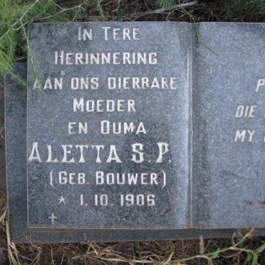 STRYDOM Aletta S.F. nee BOUWER 1905-