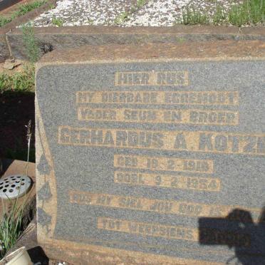 KOTZE Gerhardus A. 1910-1954