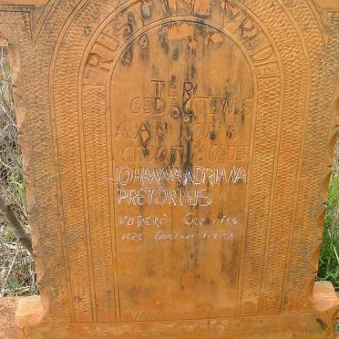 PRETORIUS Johanna Adriana nee V.D. BERG