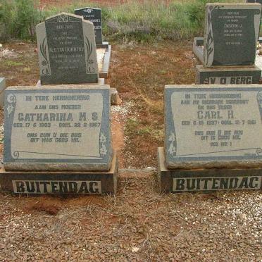 BUITENDAG Carl H. 1897-1961 &amp; Catharina M.S. 1903-1957
