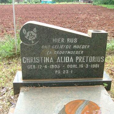 PRETORIUS Christina Alida 1905-1981
