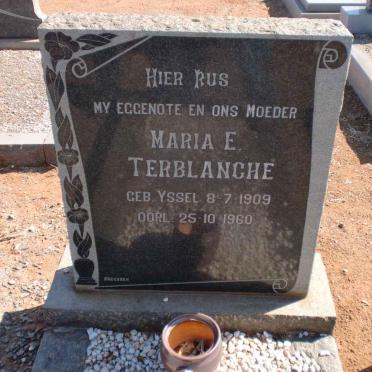TERBLANCHE Maria E. nee YSSEL 1909-1960