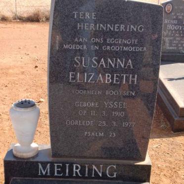 MEIRING Susanna Elizabeth previously BOOYSEN nee YSSEL 1910-1977