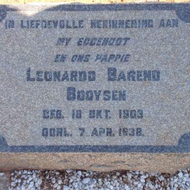 BOOYSEN Leonard Barend 1903-1938