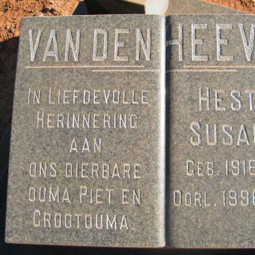 HEEVER Hester Susanna, van den 1916-1996