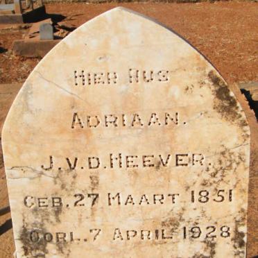 HEEVER Adriaan J., v.d. 1851-1928