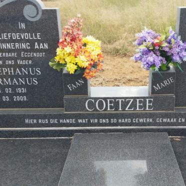 COETZEE Stephanus Hermanus 1931-2009 &amp; Maria Gloudina 1935-2015