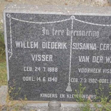 VISSER Willem Diederik 1888-1940 &amp; Susana Gertruida VAN DER WALT voorheen VISSER