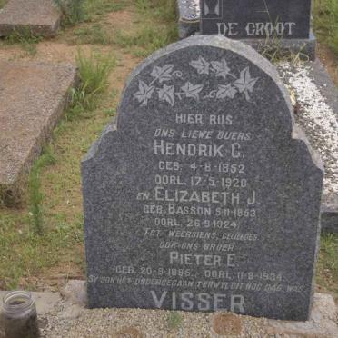 VISSER Hendrik C. 1852-1920 &amp; Elizabeth J. BASSON 1853-1924 :: VISSER Pieter E. 1895-1934