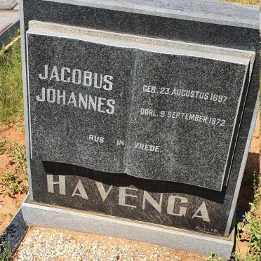 HAVENGA Jacobus Johannes 1897-1972