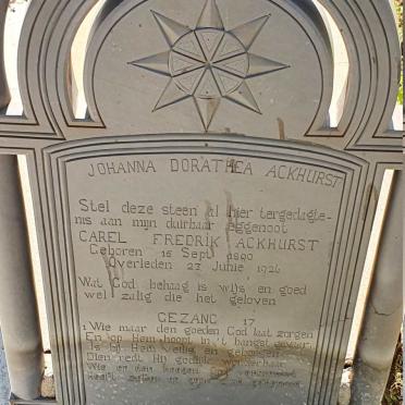 ACKHURST Carel Fredrik 1890-1926