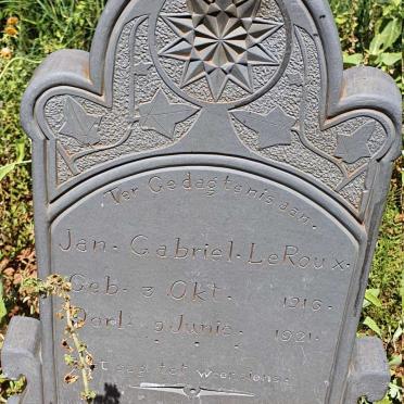 ROUX Jan Gabriel, le 1916-1921