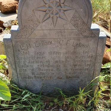 ROUX Alieda Susanna, le 1886-1886