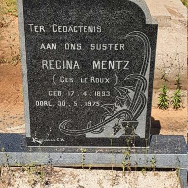 MENTZ Regina nee LE ROUX 1893-1975